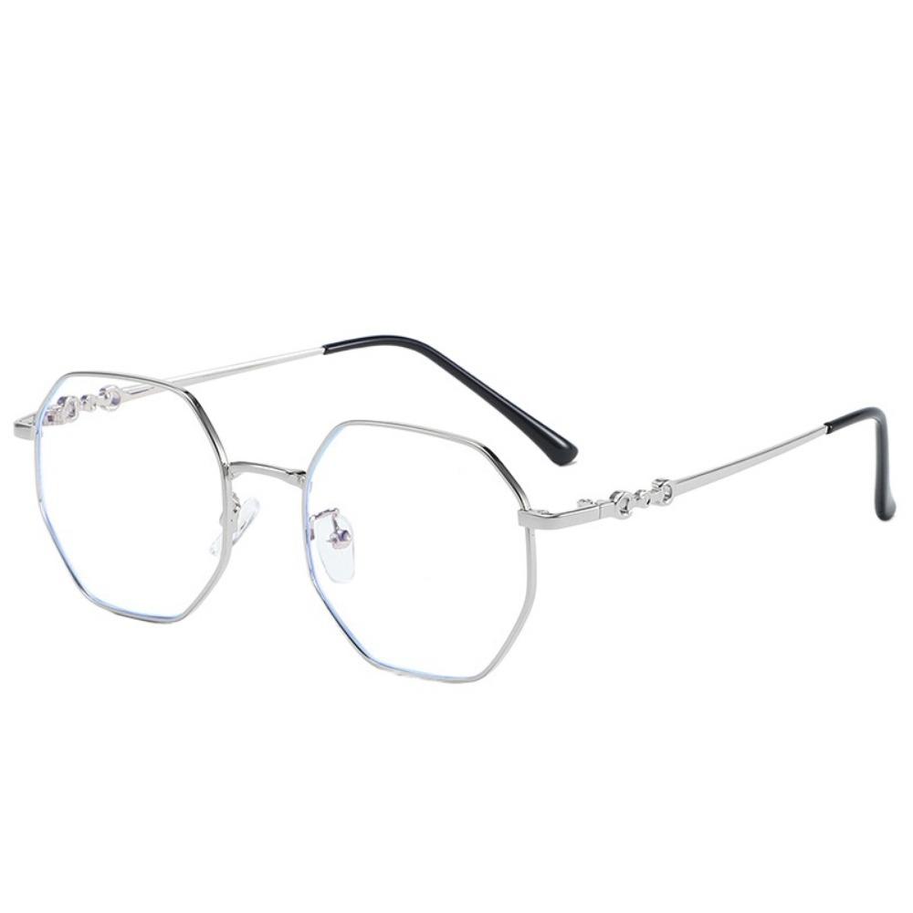 2PCS Anti Radiation Eyeglasses Polygon Frame Sunglasses for Men Women Computer Eyewear
