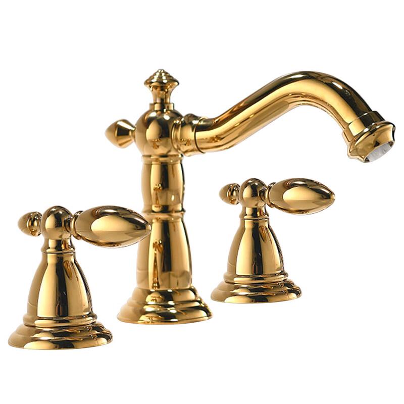 Vintage French Brass Double Handle Faucet