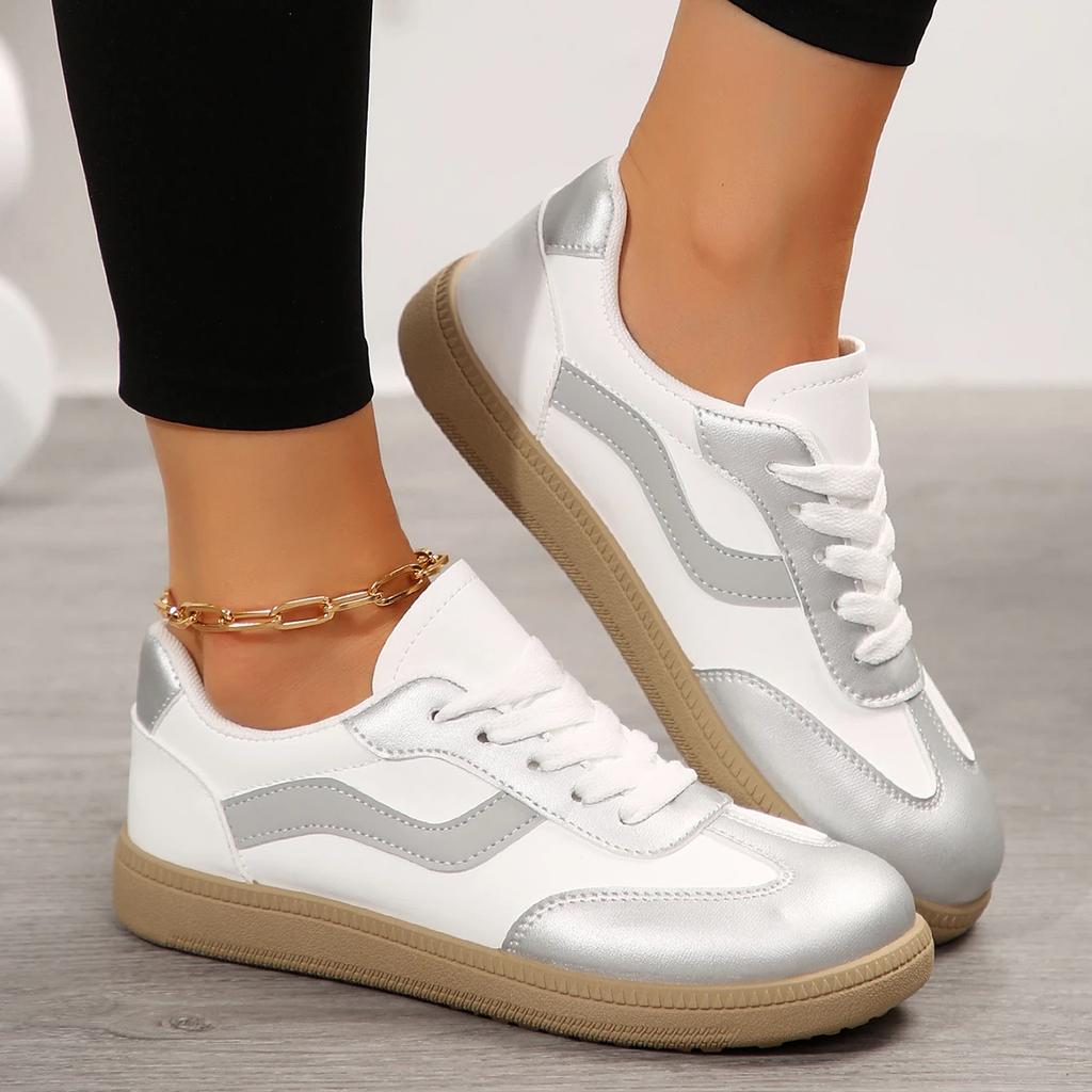 Large Size Single Shoes Women's New Net Surface Shallow Mouth Round Head Rhinestones A Slip-on Thick Sole Casual Women's Shoes
