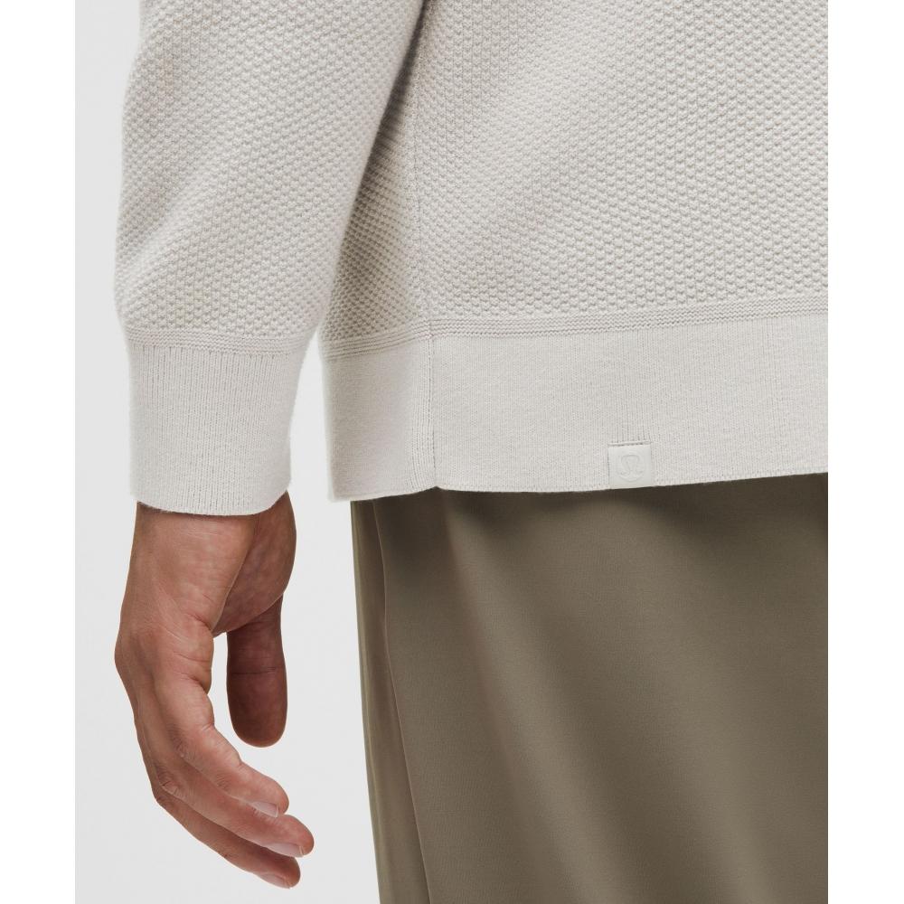 Lululemon Textured Knit Crewneck Sweater Dove Grey