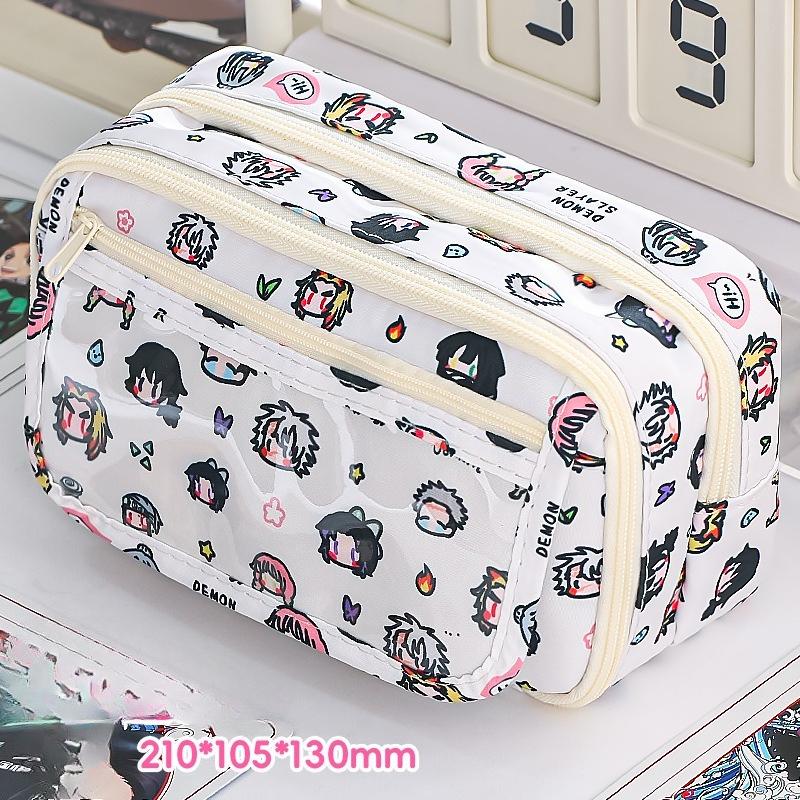 Cute Cartoon Pencil Case Simple Student Stationery Bag School Supplies Holder