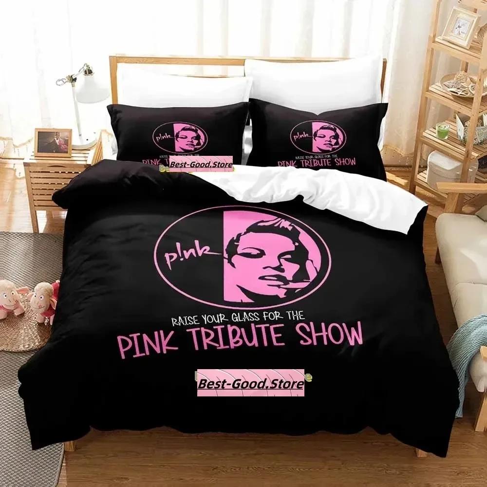 Pink Singer Tour Bedding Set Single Twin Full Queen King Size Bed Set Adult Kid Bedroom Duvetcover Sets Anime Bed Sheet Set