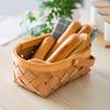 ABWR-2X Handgefertigter Rattan-Aufbewahrungsbehälter Aufbewahrungskorb Holzaufbewahrungskorb mit Griff Aufbewahrungsbehälter