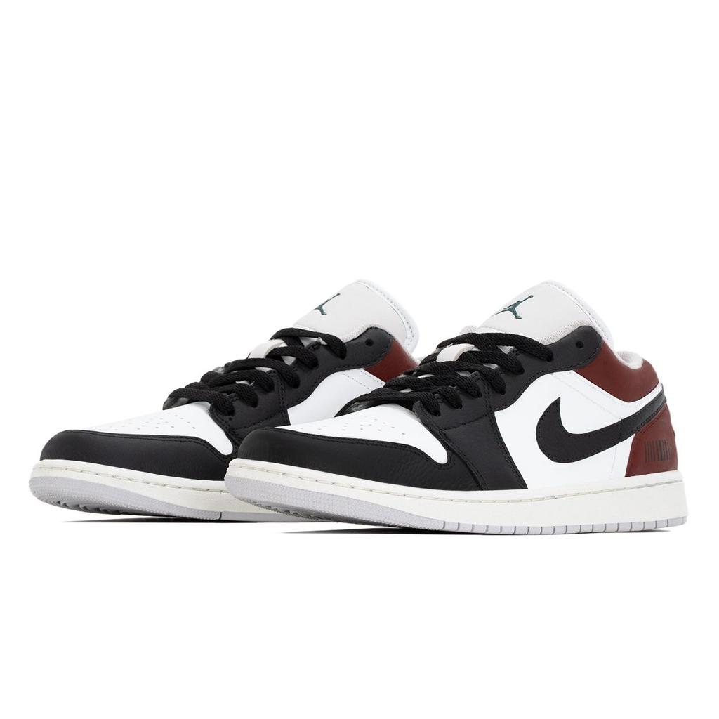 Jordan Air Jordan 1 Abriebfeste Niedrige Vintage Basketballschuhe Herren Schwarz Rot Weiß FQ7687-300(TeamA-)