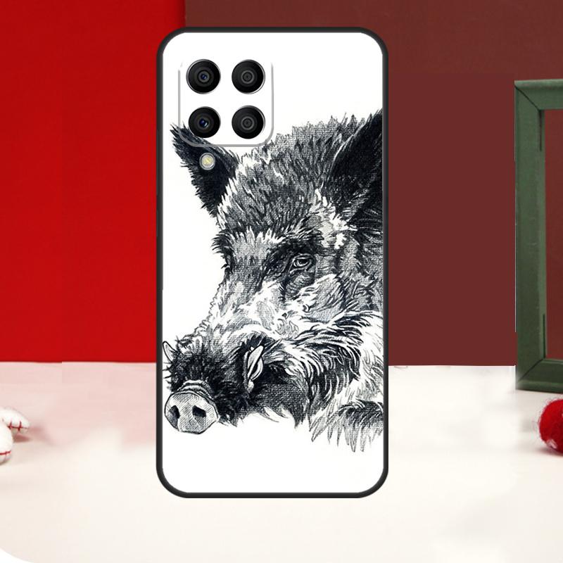 Cute Wild Boar Funny Cartoon Case For Samsung Galaxy M14 M34 M54 M13 M53 M56 M52 M32 M16 M11 M21 M31 M35 M12 M15 M36 M55