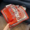 New silk scarf women's fashion versatile high-end small square scarf Korean version neck protection scarf spring and autumn retro scarf binding bag