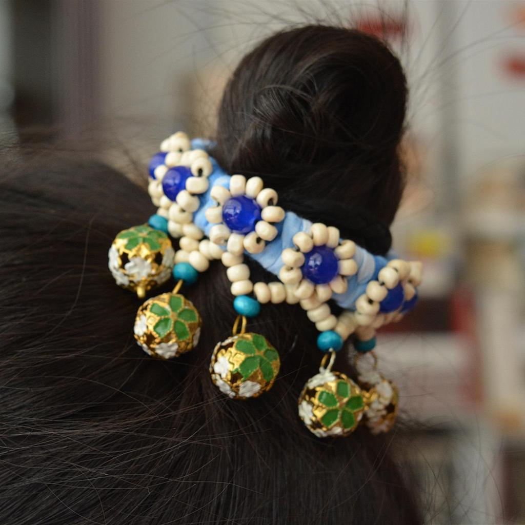 Yunnan Dali Handgefertigtes Ethnisches Batikstoff-Armband - Blau & Weiß Reiseschmuck