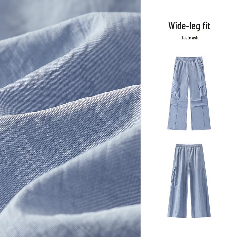 Semir Women's Split Texture Cargo Wide-leg Pants