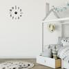Wall Sticker Digital Clock Stickers Wall Clock DIY 3D Decorative Wall Clock for Home Black