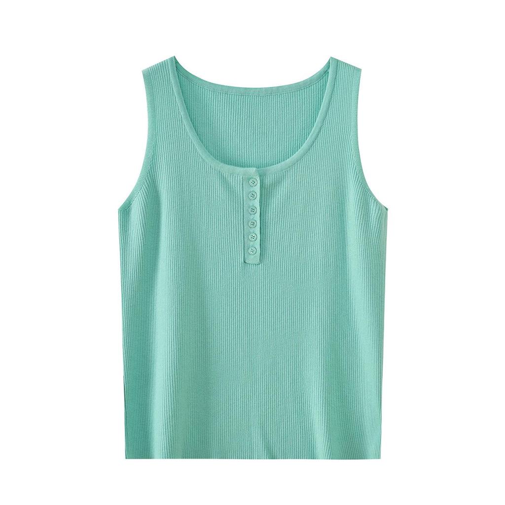Zhi Xuan Plus Size Wool Blend Ribbed Stripe Tank Top for Women - 2026 Spring Collection, Wear Alone or Layered