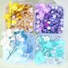 Artistic Dried Floral Arrangement In Resin Featuring Natural Stones And Pearls Lightweight Decorative Accent