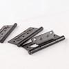 3 pieces black 304 stainless steel door with silent hinges, specifications 4*3*2.5 hinge