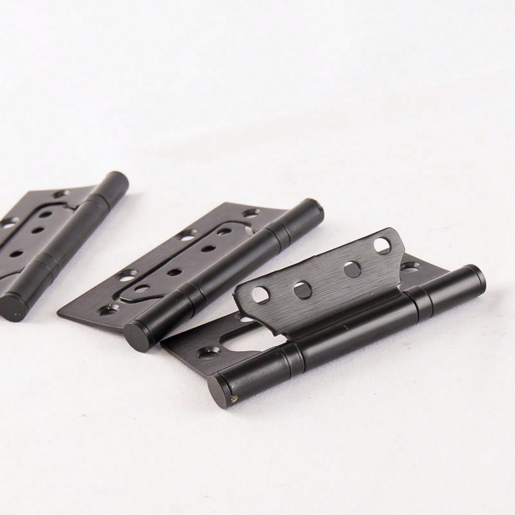 3 pieces black 304 stainless steel door with silent hinges, specifications 4*3*2.5 hinge
