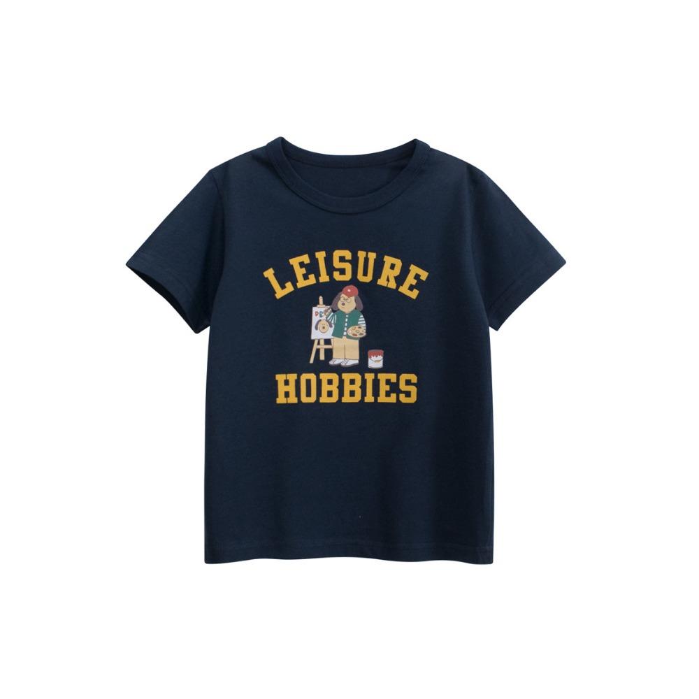 Summer children's short-sleeved T-shirts, cartoon print children's tops and T-shirts