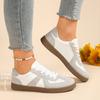 Sommer neue flache Schuhe für Damen, modische Schnür-Vulkanisierte Schuhe, bequeme tägliche Freizeitschuhe