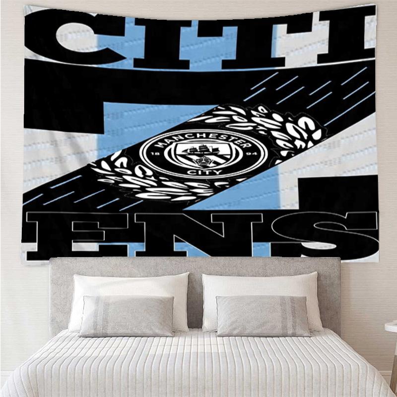 1PC City Football Club Printed Tapestry Room Decoration Wall Hanging for Living Room Bedroom, dormitory, Birthday and Christmas gifts