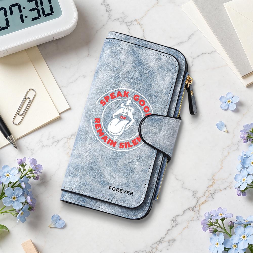 Stylish Long Wallet Cool Pattern Purse Multi Card Holder Functional Portable Daily Use Clutch