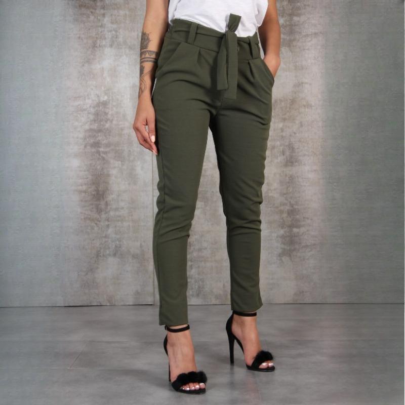 

Женские модные повседневные однотонные брюки и капри с принтом XXXL армия зеленый