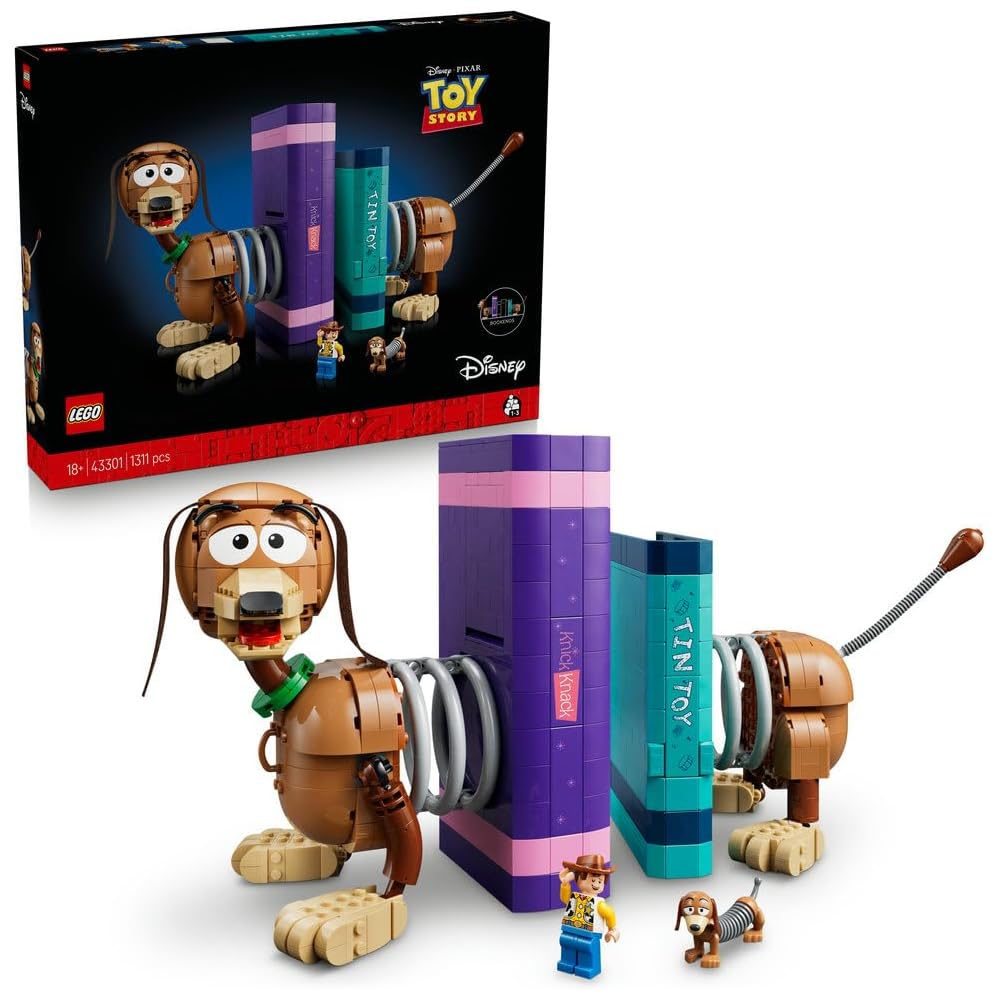LEGO Disney Pixar Toy Story Slinky Dog Bookends Decorative Animal Home Decor Gift for Kids and Adults 43301