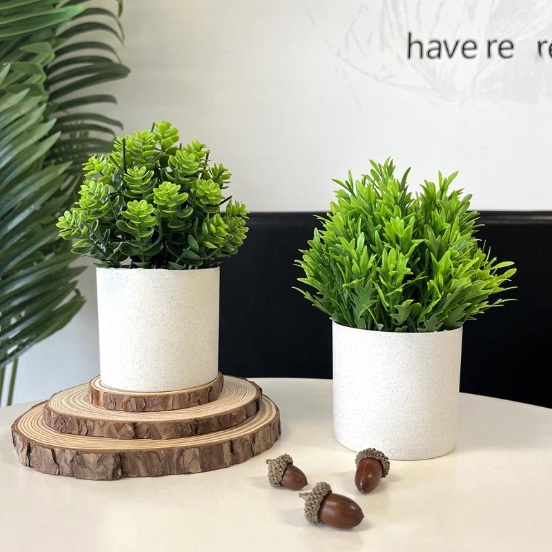 Fake Potted Plants Artificial Bonsai Mini Green Tree Office Dining Table Restaurant Decoration Ornaments Home Garden Accessories