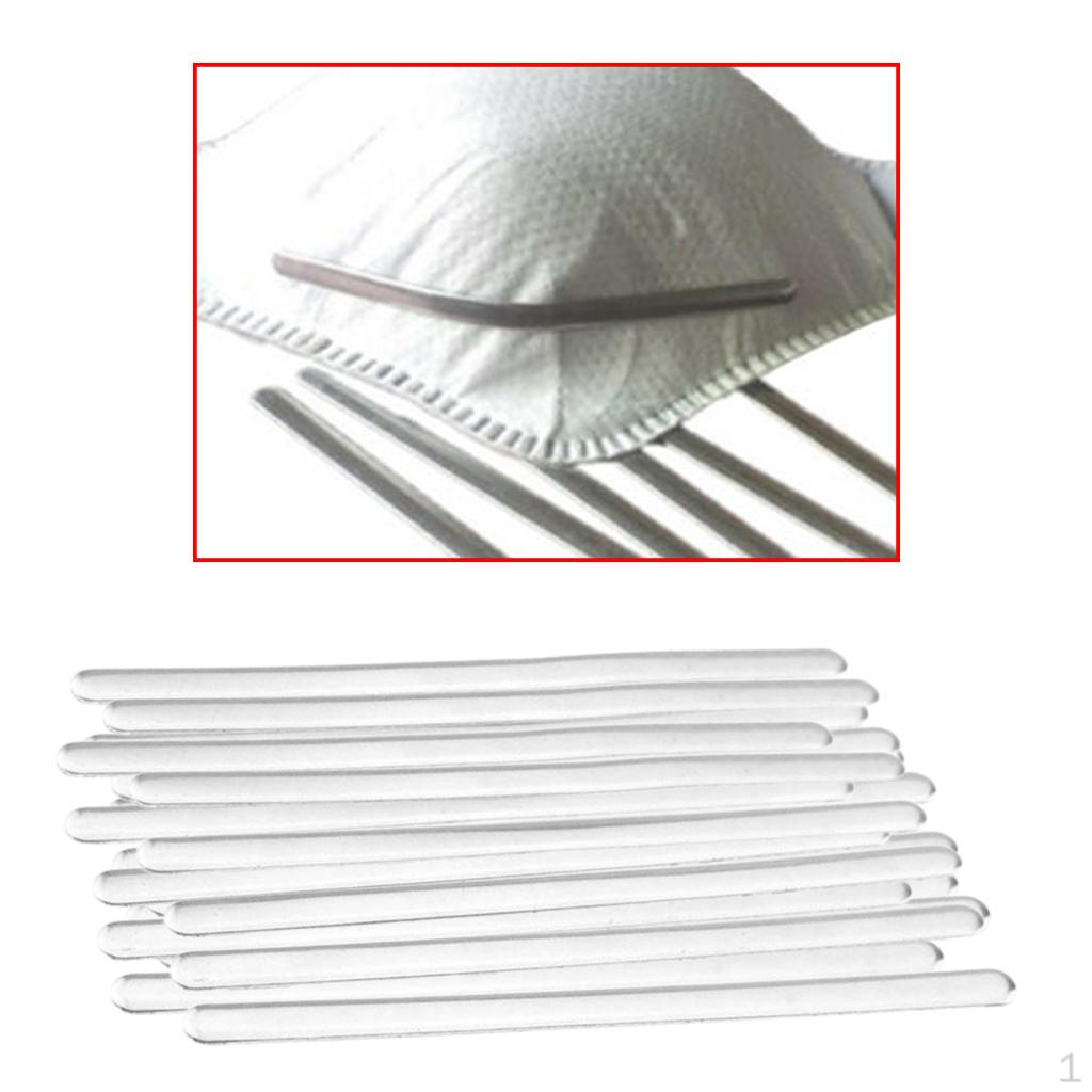 

90mm Aluminum Strip W/ For DIY Bridge Nose Clips - Silver, 20pcs