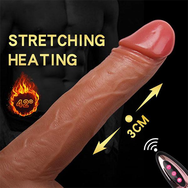 Strong Big Dildo Vibrator For Women Heating Thrusting Telescopic Rotating Dildos With Suction Cup Female Stimulator Sex Toys