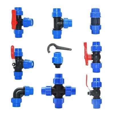 1Pcs Pipe Fittings Ball Valve With Handle Joint Controller Pneumatic Connector 20mm 25mm 32mm Metal Plastic Core