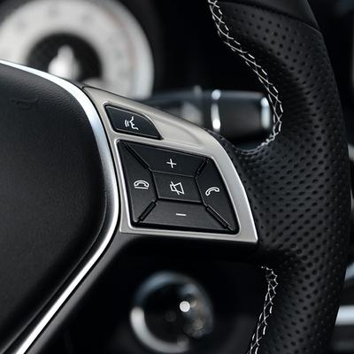 Stainless Steel Car Console Steering Wheel Button Frame Stickers For Mercedes Benz A B E Class W176 W246 W212 CLA C117 GLA X156