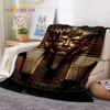 3D Pharaoh Hieroglyphic Egyptian Mythology Soft Blankets,Keep Warm Throw Blanket Comfortable for Picnic Beds Sofa Home Bedroom