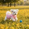Lotus Leaf Edge Pet Base Dress Soft Comfortable Solid Color Pet Princess Dresses Lover Pattern Dog Skirt Shirts