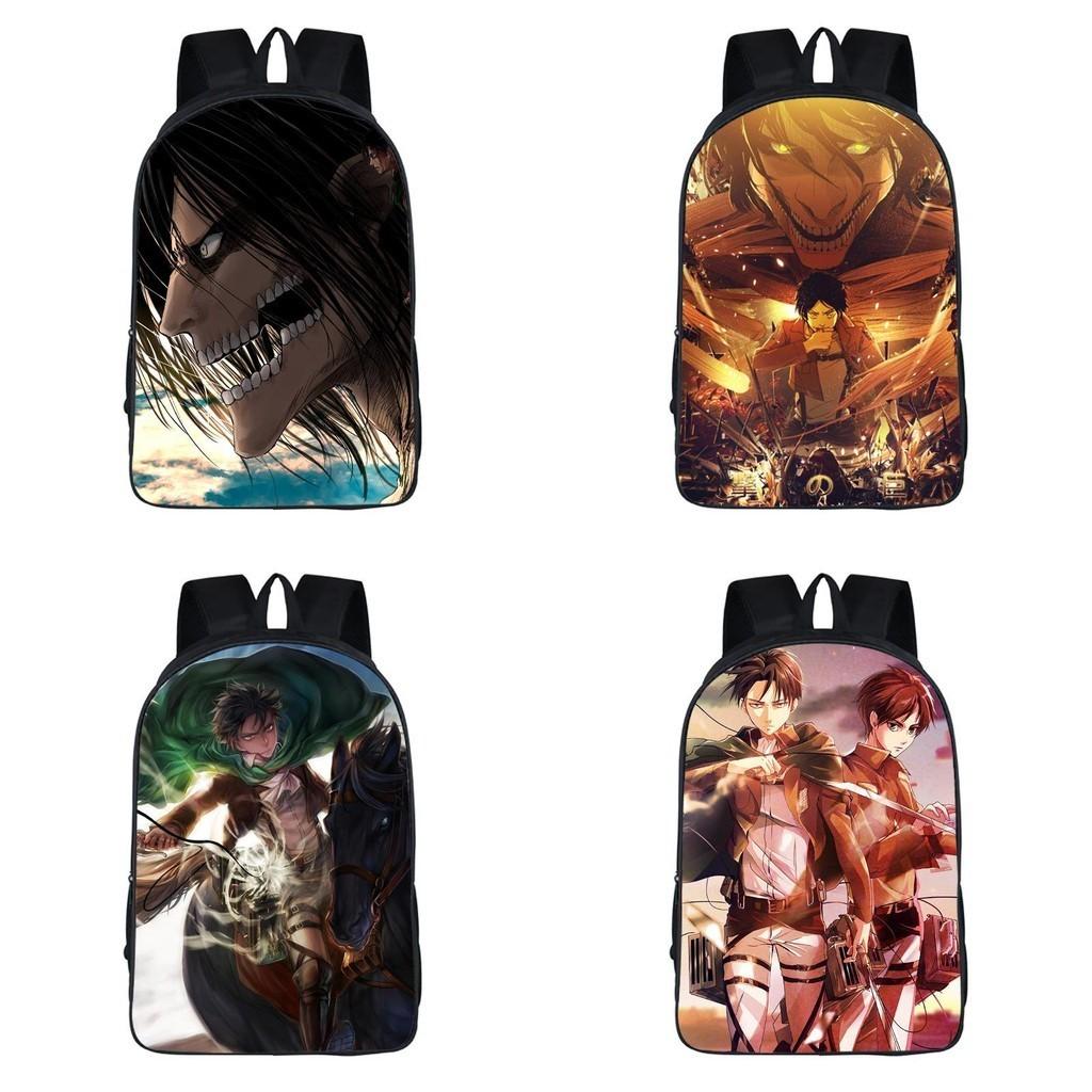 Stylish Anime Attack On Titan Zipper Backpack With Large Capacity For Students And Fans