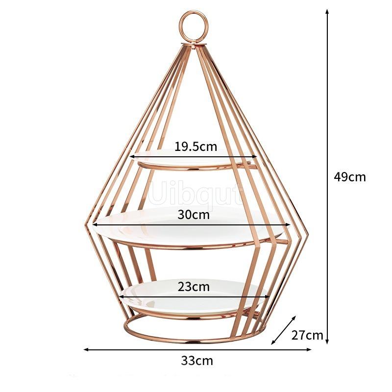 Stainless Steel Creative 3 Layer Afternoon Tea Snack Tea Desserts Break Display Show Stand Pastry Cake Rack Dessert Tableware