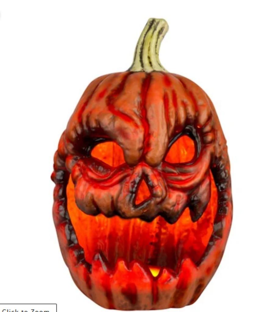 Halloween Pumpkin Craft Ornament Decoration with Carved Face Design for Seasonal Home Display and Festive Tabletop Arrangement