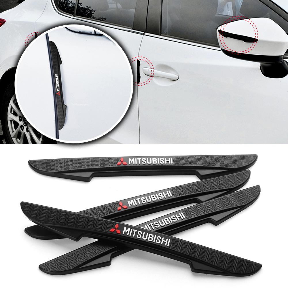 4Pcs Car Door Anti-collision Strip Decoration Edge Bumper Strip Protective Stickers for Mitsubishi Asx Lancer 10 Outlander 3