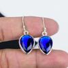 Naturaal Blue Sapphire Gemstone Earrings, 925 Sterling Silver Earring, Handmade Boho Silver Jewelry Dangle Earrings, Mother's Day Gift