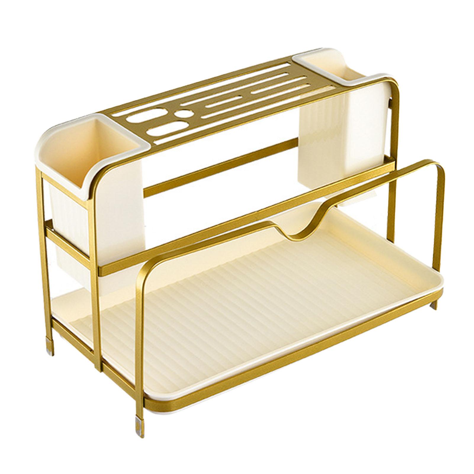 Chopsticks Draining Rack Multifunctional Carbon Steel and PP Kitchen Counter Utensil Holder