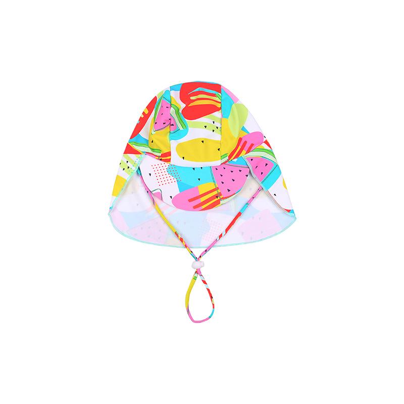 2025 Girls' Cartoon Quick-Dry Three-Piece Swimsuit Set with Sunscreen
