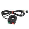 2 in 1 Motorcycle Horn Light Switch Handlebar Light Horn Turn On Off Switch Button for Scooter Electric Cycle 1.5 Meters Cable