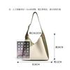 New contrasting color tote bag 2025 spring and summer simple commuting versatile large-capacity shoulder handbag splicing contrasting color