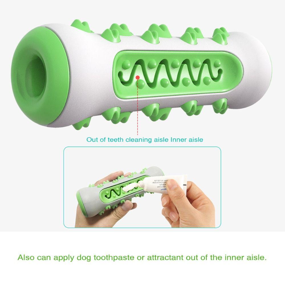 Bite Resistant Dog Toothbrush Non-slip Dog Teething Bones Rod Puppy Cleaning Toy  Pet Gift