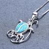 Creative and Fashionable Two Pieces of White Imported Pattern Turtle Pendant Necklace Fashionable Necklace