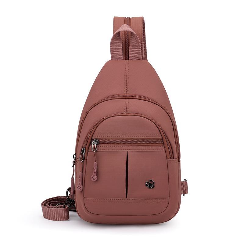 Casual Women's Backpack Trendy Nylon Small Backpack Breast Bag Dual-purpose Multi-pocket Oxford Canvas Single Shoulder Crossbody Sports Bag
