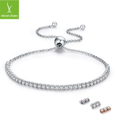 Sterling Silber S925 Verstellbares Box-Armband für Damen, Einfaches und Hochwertiges Temperament-Armband