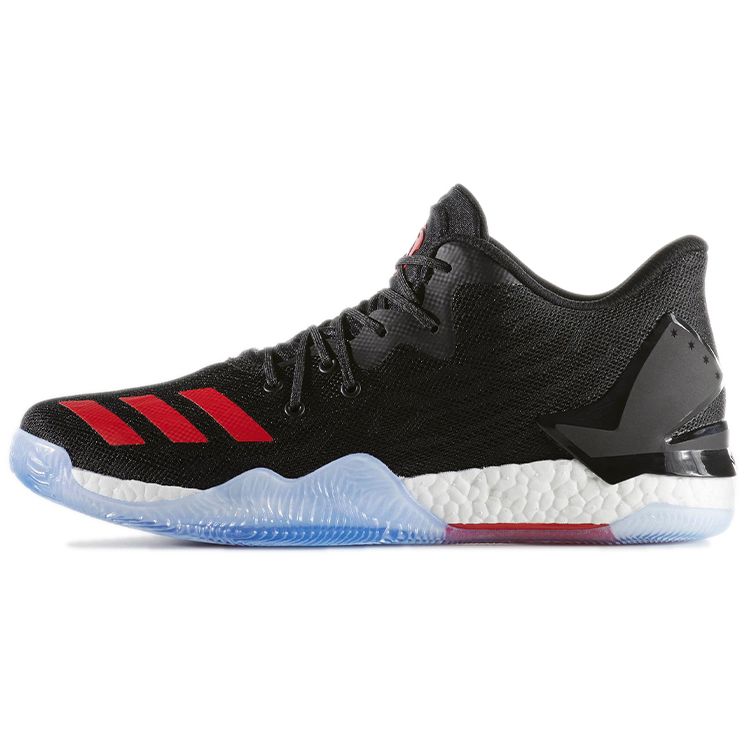 Adidas D Rose 7 Round Toe Lace-Up Durable Low-Top Basketball Shoes Men Sneaker Black Red BW0942