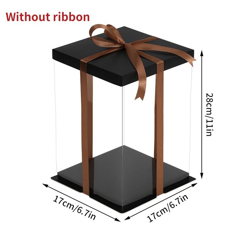 Transparent Cake Box Clear Gift Packaging Boxes Birthday Party Cake Packing Candy Storage Containers  Anniversary Party Decor