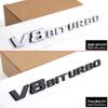 Fits Mercedes-Benz V8 BITURBO: Fender Side Emblem, Twin Turbocharger Rear Emblem, Lettering, Car Stickers.