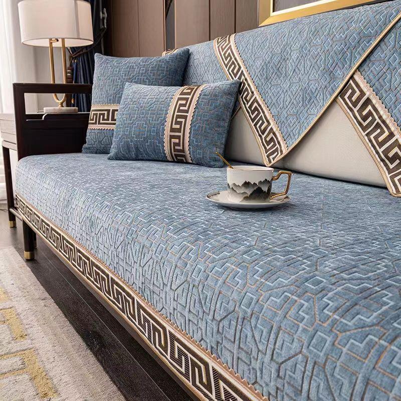 New Sofa Protector Cover for Living Room Stretch Sofa Cushion Mat Couch Covers Thicken Plush Chair Sofa Towel Home Decor