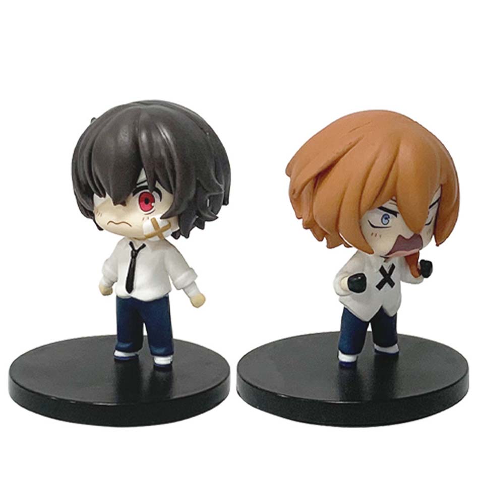 New Bungo Stray Dogs 7cm Dazai Osamu Figure Japanese Cartoon Figurines Collection Cute Toys