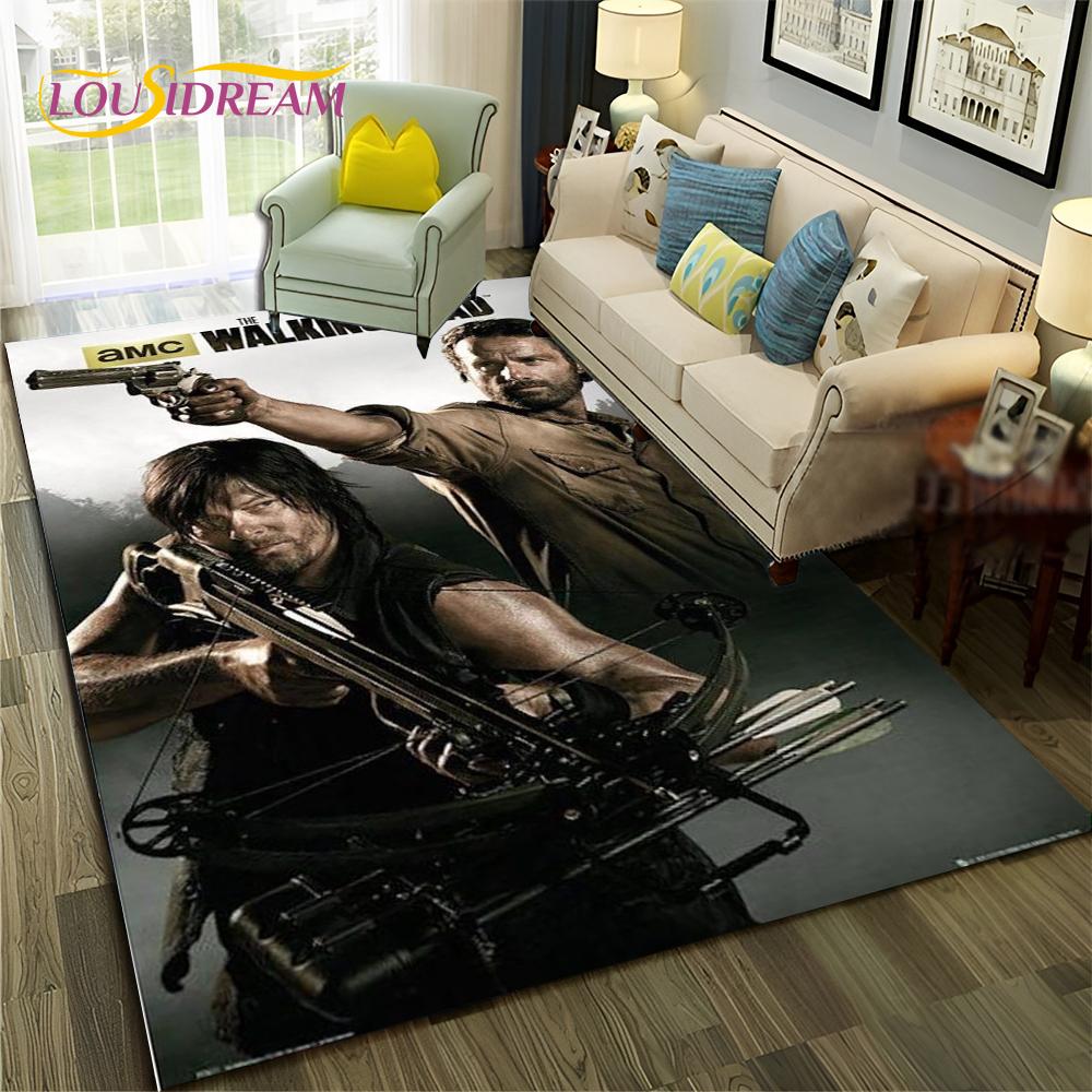 TWD The Walking Dead Rick Horror TV Carpet Rug for Home Living Room Bedroom Sofa Doormat Decor,kids Area Rug Non-slip Floor Mat