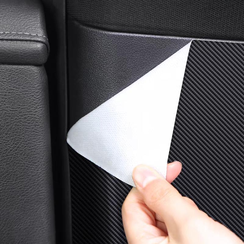 Chery Tiggo 8 Pro/Tiggo Pro 8 Car B Pillar Anti-kick Protective Mat Cushion Pad Cover Carbon Fiber Leather Stickers